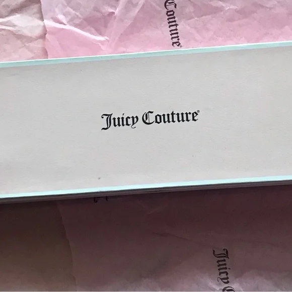 RARE VINTAGE Juicy Couture Silver Chain Link Bracelet w/rare heart bow charm - Picture 5 of 5